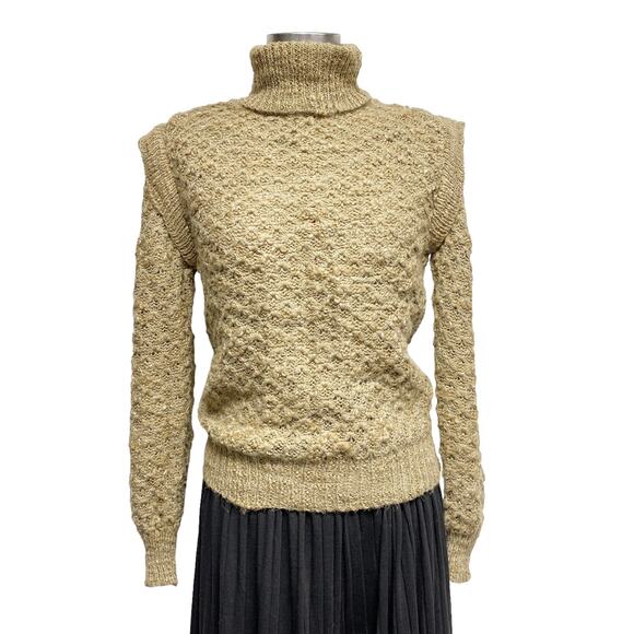 Vintage Sweaters - Vintage Contempo Casuals Womens Size M Brown Knit Turtleneck Sweater